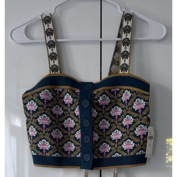 NWT Size XS - Anthropologie  Maeve Square-Neck Crop Sweater Tank (NWT US$ 88) - Picture 4 of 12